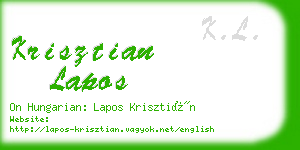 krisztian lapos business card